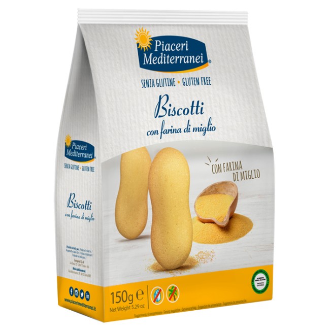 PIACERI MEDITERRANEI BISCOTTI FARINA DI MIGLIO 150 G