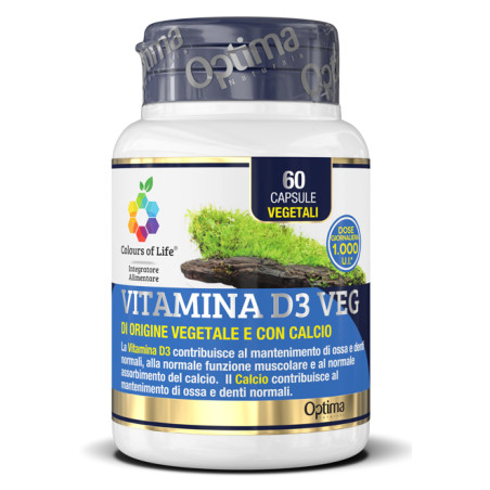 COLOURS OF LIFE VITAMINA D3 VEG 60 CAPSULE 500 MG