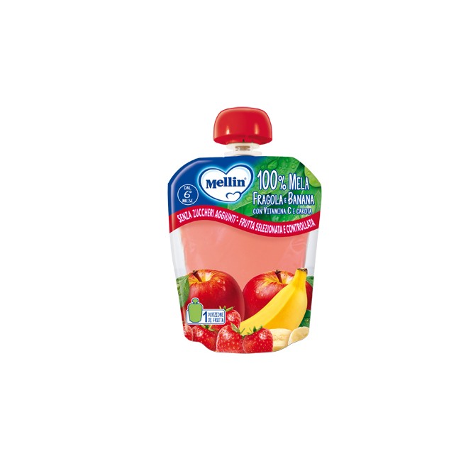 MELLIN 100% MELA FRAGOLA BANANA 90  G