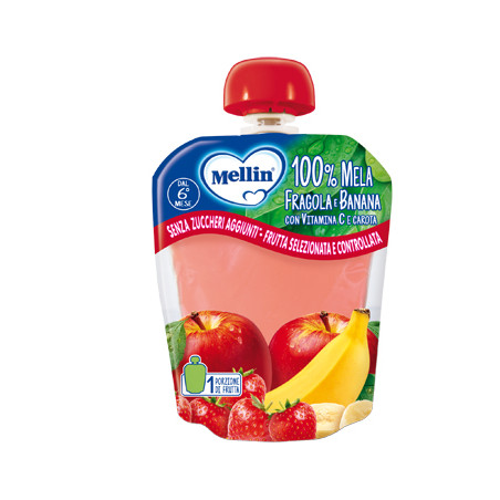 MELLIN 100% MELA FRAGOLA BANANA 90  G