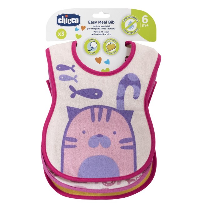 CHICCO BAVAGLINO PAPPA 6M 3 PEZZI GIRL