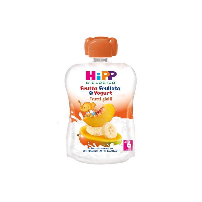 HIPP BIO FRUTTA FRULLATA YOGURT FRUTTI GIALLI 90 G