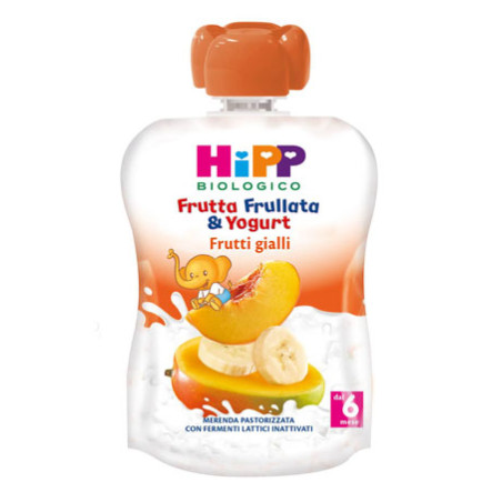 HIPP BIO FRUTTA FRULLATA YOGURT FRUTTI GIALLI 90 G