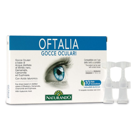 OFTALIA GOCCE OCULARI MONODOSE 2 STRIP DA 5 FIALE DA 0,5 ML