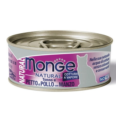 MONGE NATURAL QUALITY GATTO MONGE NATURAL PETTO DI POLLO CON MANZO 80 G