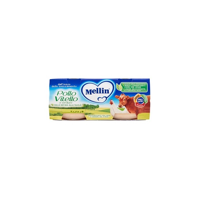 MELLIN OMOGENEIZZATO POLLO VITELLO CON VERDURE 2 X 80 G