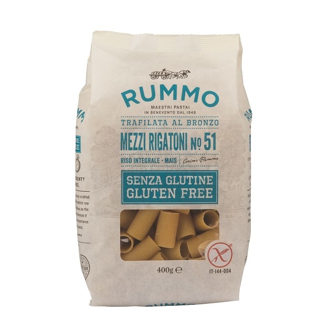 RUMMO MEZZI RIGATONI N51 DI RISO INTEGRALE E MAIS 400 G