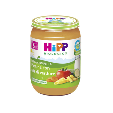 HiPP Biologico Pappa Pronta Pastina Con Tris Di Verdure 190g