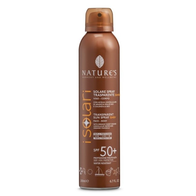 NATURES I SOLARI SPRAY TRASPARENTE BAMBINI SPF50+ 200 ML