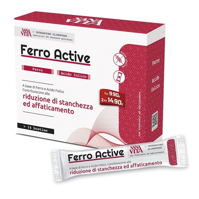 Sanavita Ferro Active Integratore Alimentare 14 Bustine