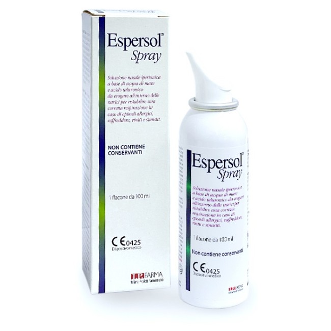 SOLUZIONE NASALE ESPERSOL SPRAY IPERTONICA A BASE DI ACQUA DI MARE E ACIDO IALURONICO 0,02% 100 ML