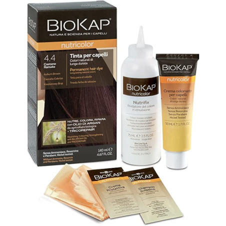 BIOKAP NUTRICOLOR 4,4 NEW CASTANO RAMATO TINTA TUBO + FLACONE