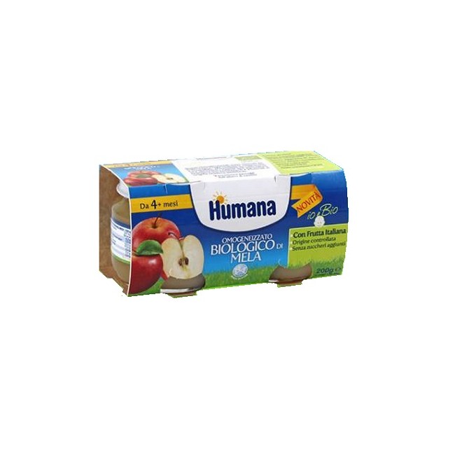 HUMANA OMOGENEIZZATO MELA BIO 2 VASETTI 100G