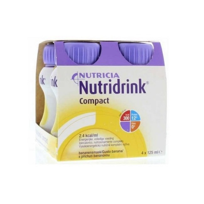 NUTRICIA NUTRIDRINK COMPACT GUSTO BANANA 4 BOTTIGLIE DA 125 ML