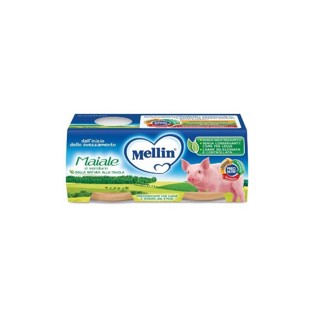 MELLIN OMOGENEIZZATO MAIALE CON VERDURE 2 PEZZI X 80 G