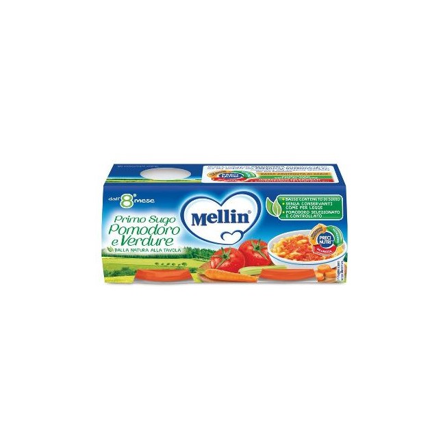 MELLIN PRIMO SUGO POMODORO E VERDURE 2 VASETTI DA 80 G