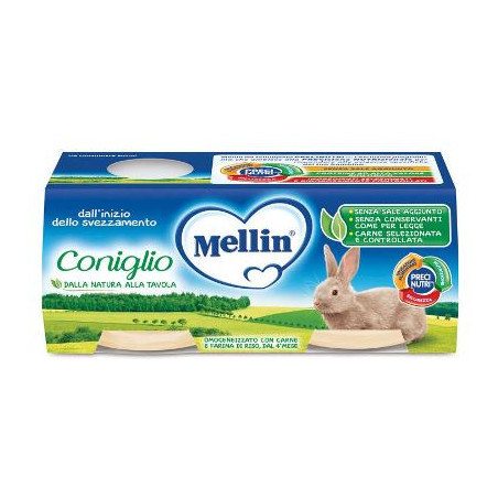 MELLIN OMOGENEIZZATO CONIGLIO 2 X 80 G