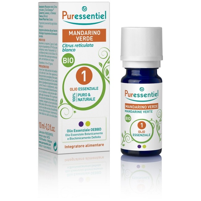 PURESSENTIEL MANDARINO VERDE OLIO ESSENZIALE BIO 10 ML