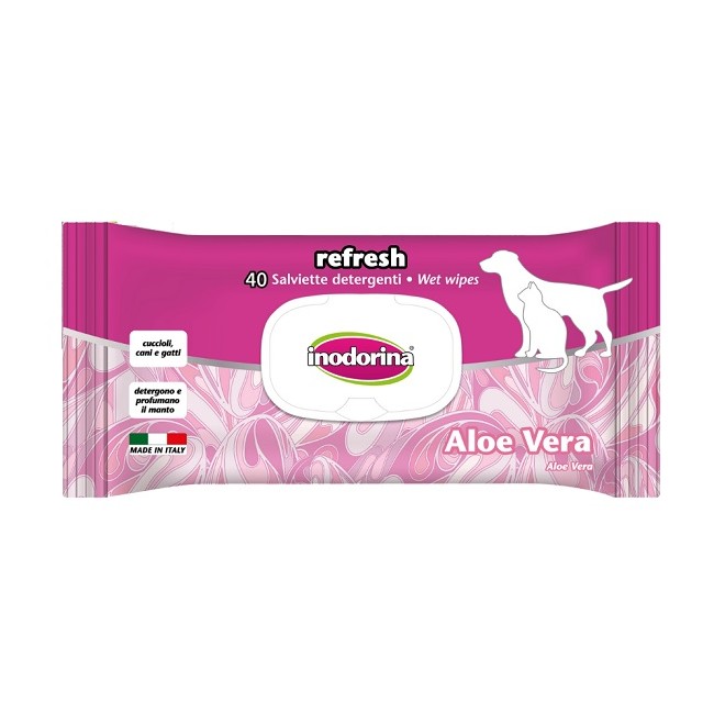 SALVIETTE ALOE VERA INODORINA 40 PEZZI