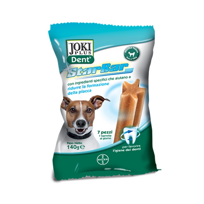 JOKI PLUS DENT STARBAR SACCHETTO 140 G PER CANI DI TAGLIA PICCOLA DA 5 A 12 KG