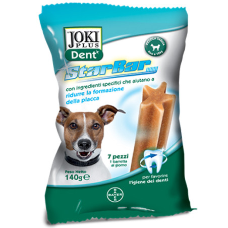 JOKI PLUS DENT STARBAR SACCHETTO 140 G PER CANI DI TAGLIA PICCOLA DA 5 A 12 KG