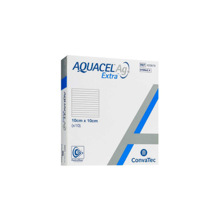 MEDICAZIONE IN HYDROFIBER E IONI ARGENTO INTESSUTA IN LYOCELL AQUACEL AG EXTRA DRS 20X30CM 5 PEZZI