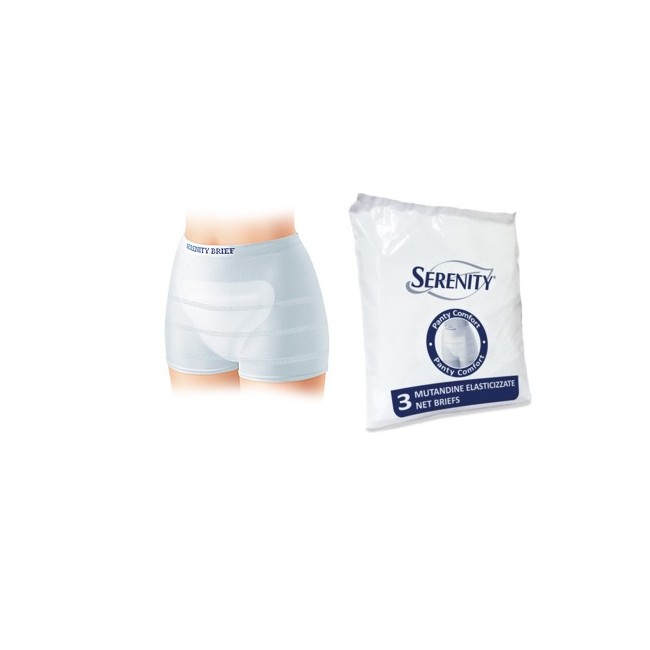 MUTANDINA A RETE PER INCONTINENZA SERENITY PANTY COMFORT M 3 PEZZI