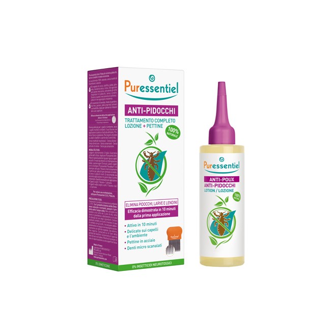 Puressentiel Anti-Pidocchi Trattamento Completo Lozione 100ml + Pettine