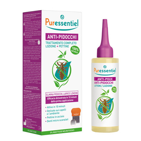 Puressentiel Anti-Pidocchi Trattamento Completo Lozione 100ml + Pettine