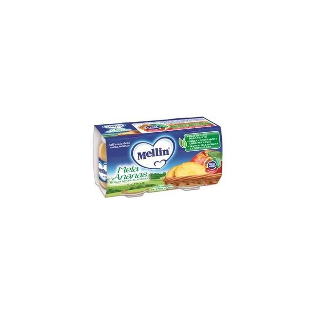 MELLIN OMOGENEIZZATO MELA ANANAS 100 G 2 PEZZI