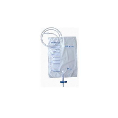 SACCA DI DRENAGGIO LETTO PER INCONTINENZA 2000ML IN PVC CON VALVOLA DI NON RITORNO CON TUBO DI RACCORDO130CM MONOUSO DIAMETRO 5X