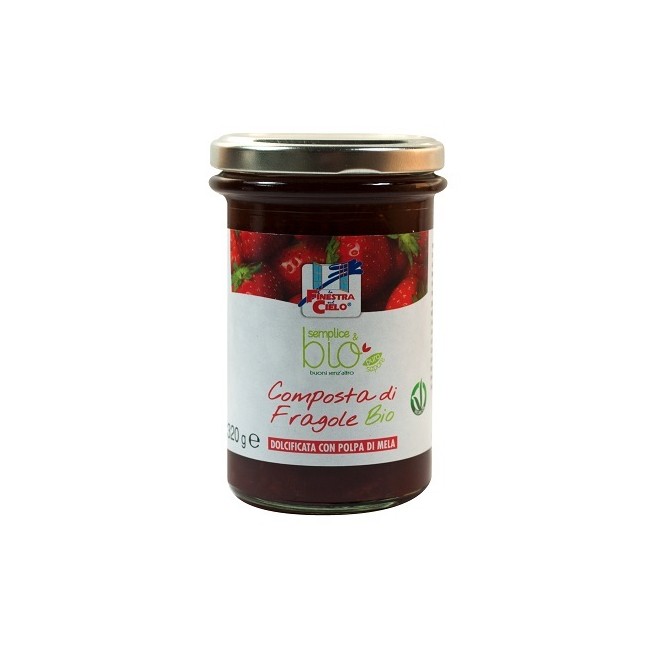 COMPOSTA DI FRAGOLE CON POLPA DI MELA BIO 320 G