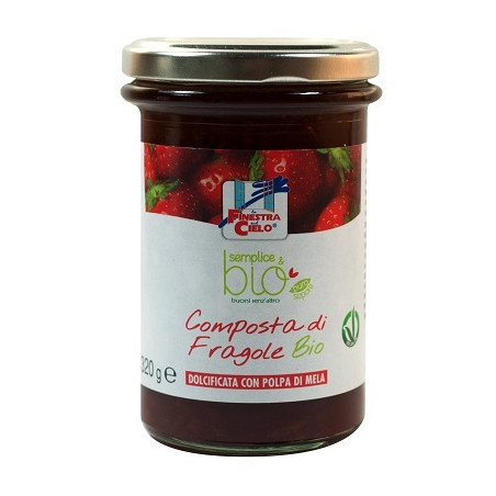 COMPOSTA DI FRAGOLE CON POLPA DI MELA BIO 320 G