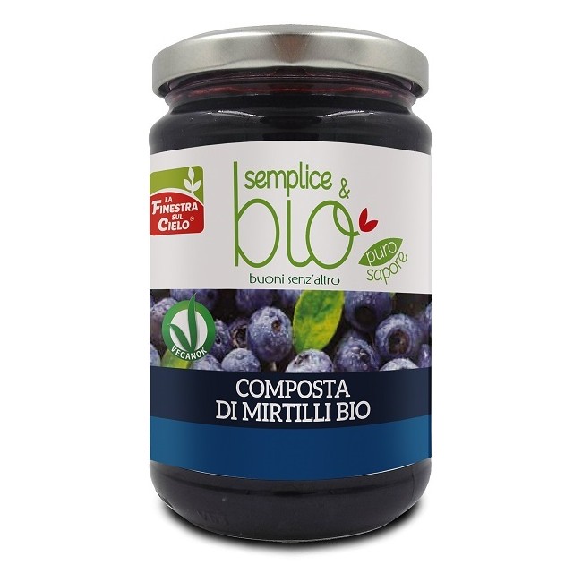 COMPOSTA DI MIRTILLI BIO CON POLPA DI MELA 320 G