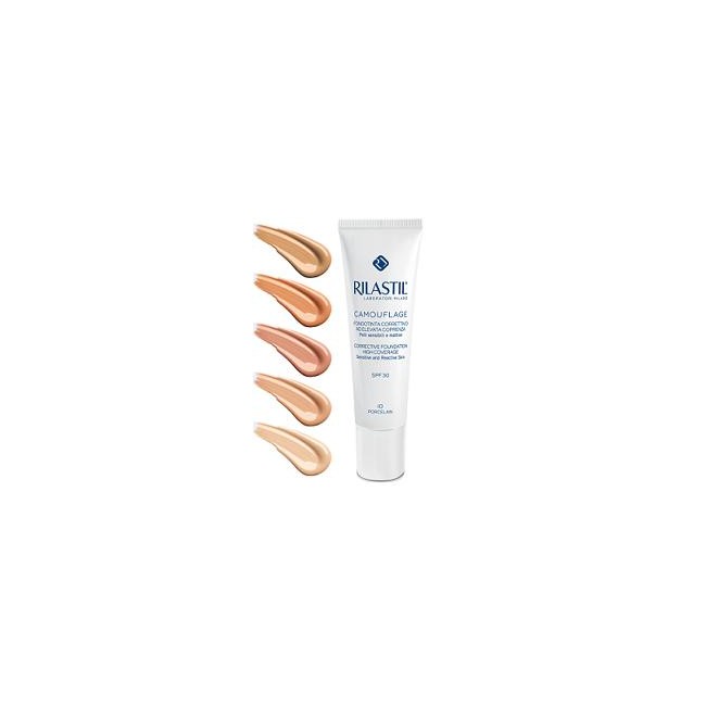 Rilastil Camouflage Fondotinta Correttivo Elevata Coprenza Spf30 Nuance 10 Porcelain 30ml