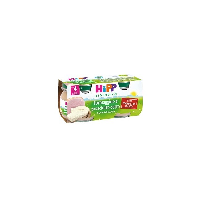 HIPP BIO OMOGENEIZZATO FORMAGGINO PROSCIUTTO 2X80 G