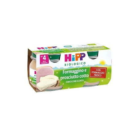 HIPP BIO OMOGENEIZZATO FORMAGGINO PROSCIUTTO 2X80 G