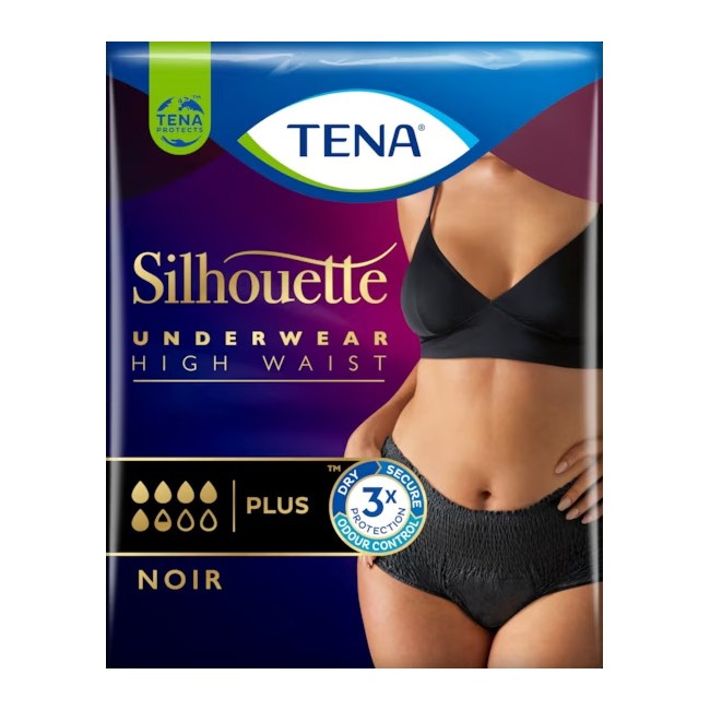 PANNOLONE A MUTANDINA ASSORBENTE TENA SILHOUETTE NOIR M VITA ALTA 9 PEZZI