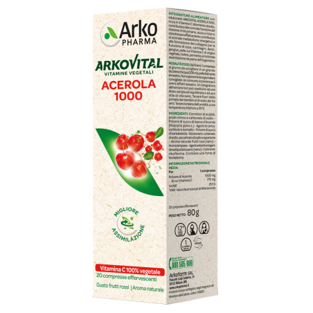 ARKOVITAL ACEROLA 1000 EFFERVESCENTE 20 COMPRESSE