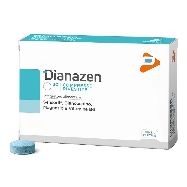 Confezione da 30 compresse di Dianazen integratore tonico adattogeno