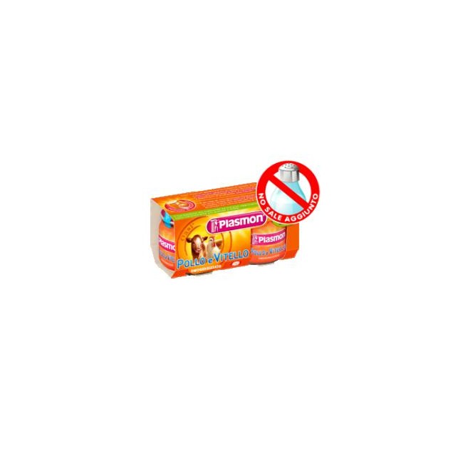 PLASMON OMOGENEIZZATO VITELLO POLLO 80 G X 2 PEZZI