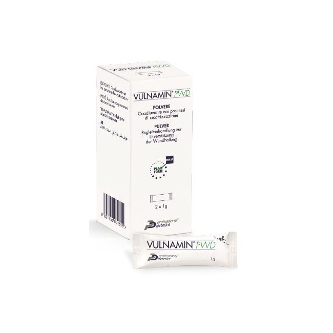 VULNAMIN PWD MEDICAZIONE INTERATTIVA IN POLVERE DI SODIO JALURONATO E AMINOACIDI 2 STICK PACK