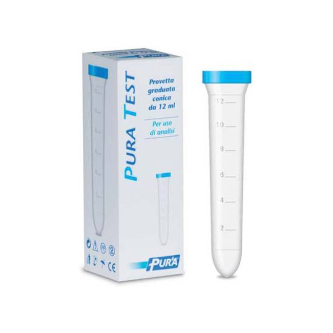 PROVETTA PER URINE PURA TEST GRADUATA CONICA 12 ML