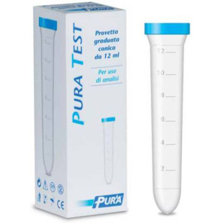 PROVETTA PER URINE PURA TEST GRADUATA CONICA 12 ML