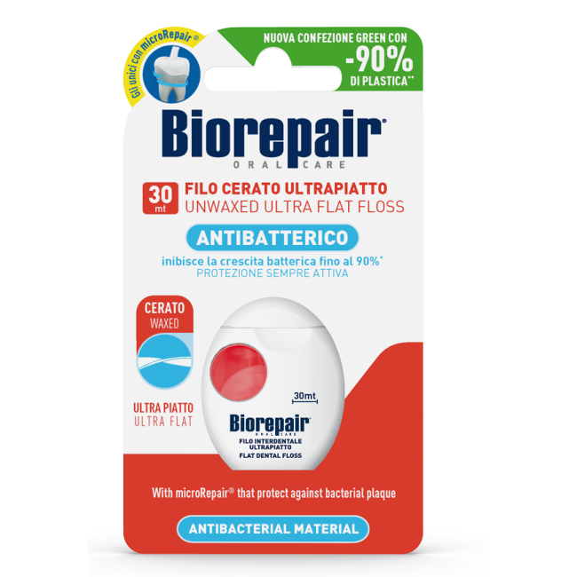 BIOREPAIR ORAL CARE ANTIBATTERICO FILO NON CERATO ULTRAPIATTO DENTI SENSIBILI 25+5 METRI