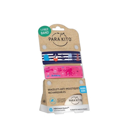 BRACCIALE ANTIZANZARE PARAKITO EFAS DOUBLE PACK KIDS