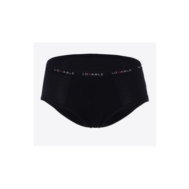 LOVABLE PERIOD PANTIES CULOTTE FLUSSO MEDIO NERO MISURA EXTRA LARGE