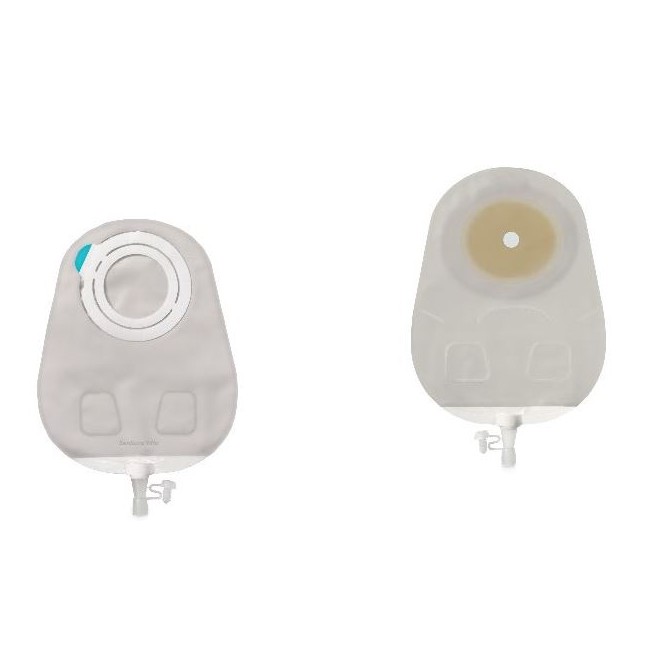 SENSURA MIO FLEX SISTEMA 2 PEZZI CON AGGANCIO ADESIVO SACCA MULTICHAMBER PER UROSTOMIA TRASPARENTE 50MM DA 550 ML 30 PEZZI