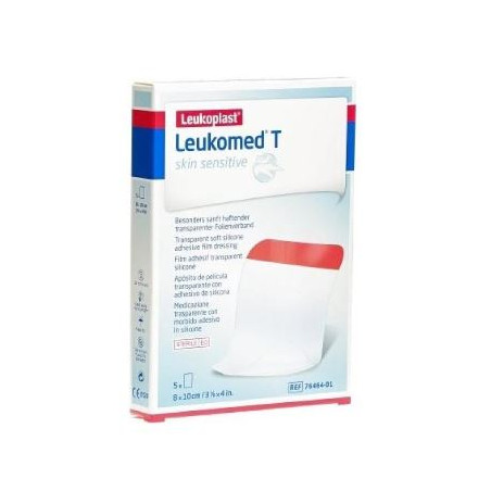 LEUKOMED T SKIN SENSITIVE MEDICAZIONE POST-OPERATORIA TRASPARENTE CON MASSA ADESIVA IN SILICONE 8X10 CM 5 PEZZI