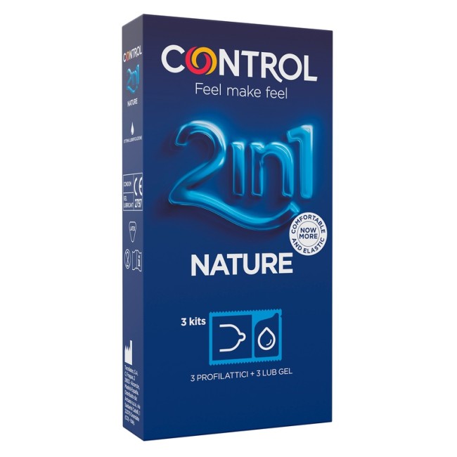 CONTROL 2IN1 NEW NATURE 2,0 + NATURE LUBE 3+ 3 PEZZI